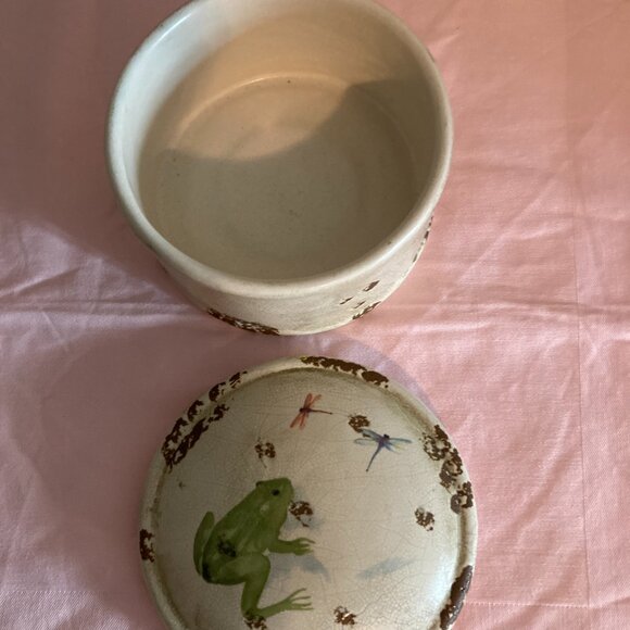 Creative Co-op frog and dragonfly dish with lid - Picture 5 of 7
